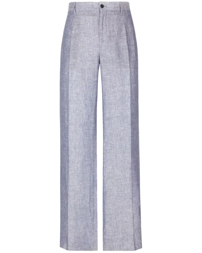 Dolce & Gabbana Straight-Leg-Hose aus Leinen - Grau Grau