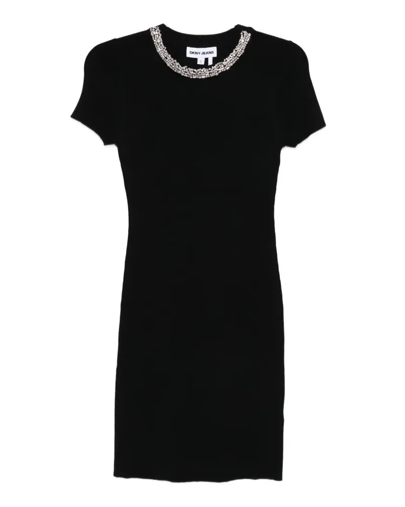 DKNY Kurzärmeliges Minikleid - Schwarz Schwarz