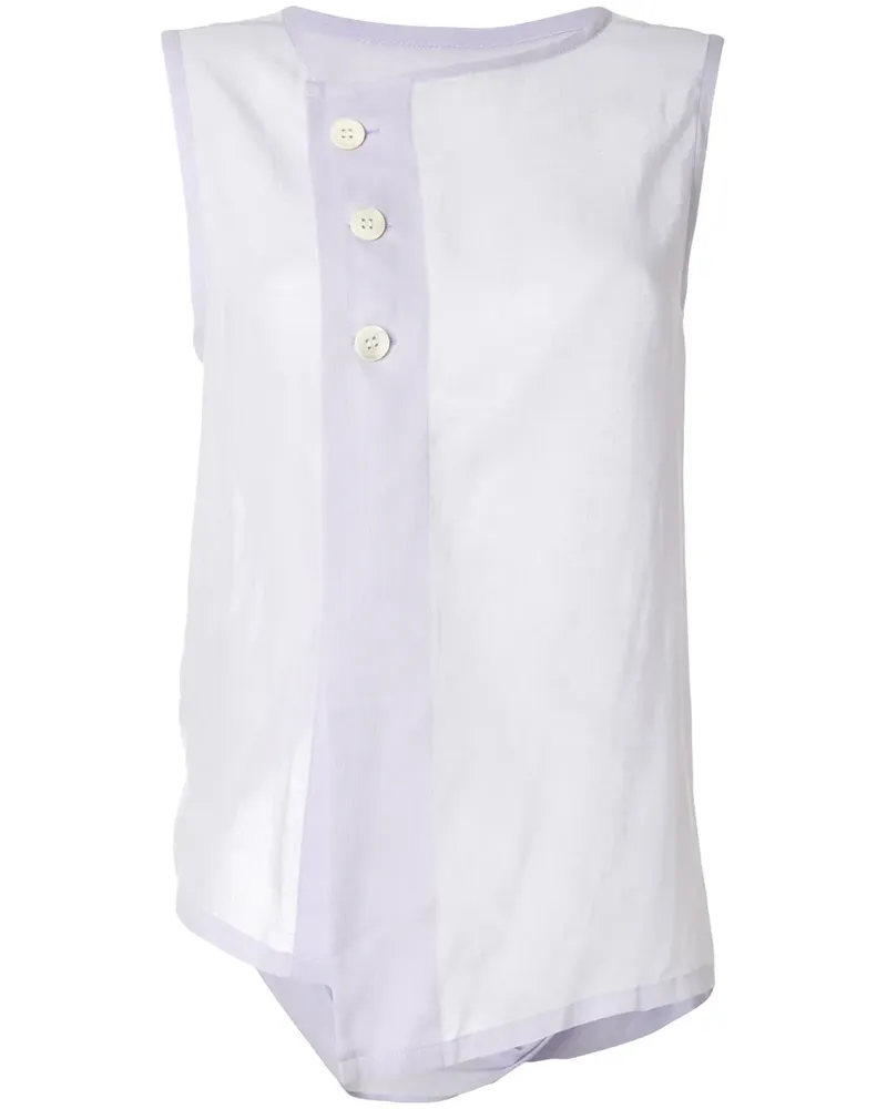 Yohji Yamamoto Geknöpftes Top - Violett Violett