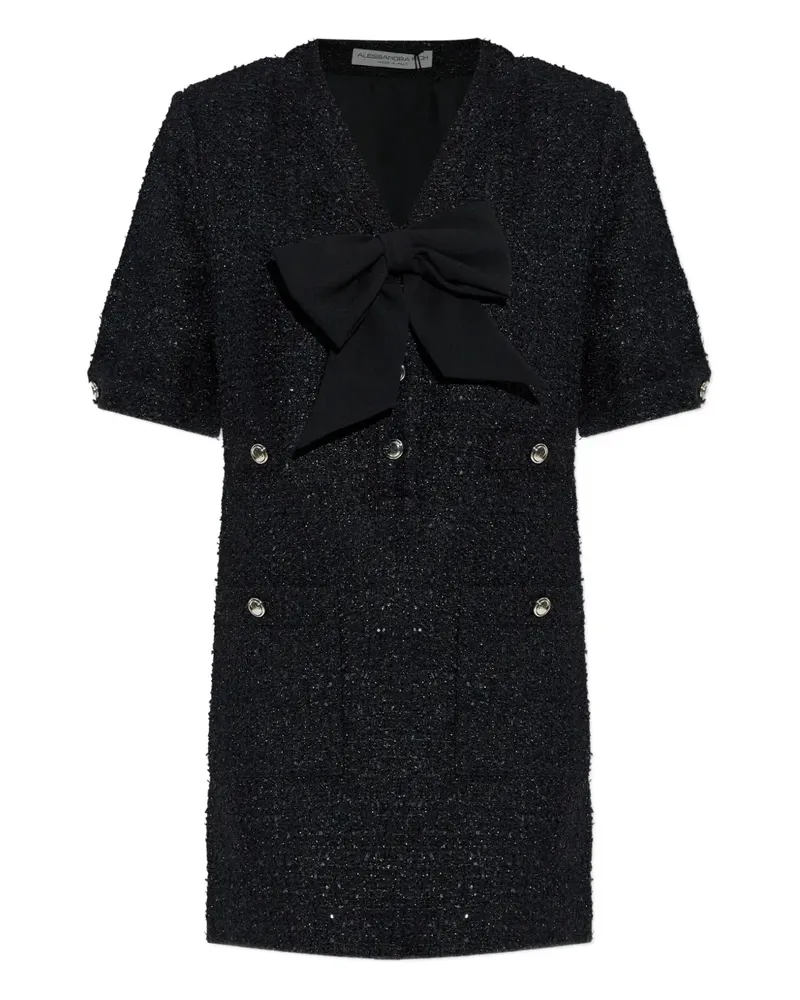 Alessandra Rich Kleid aus Tweed - Schwarz Schwarz