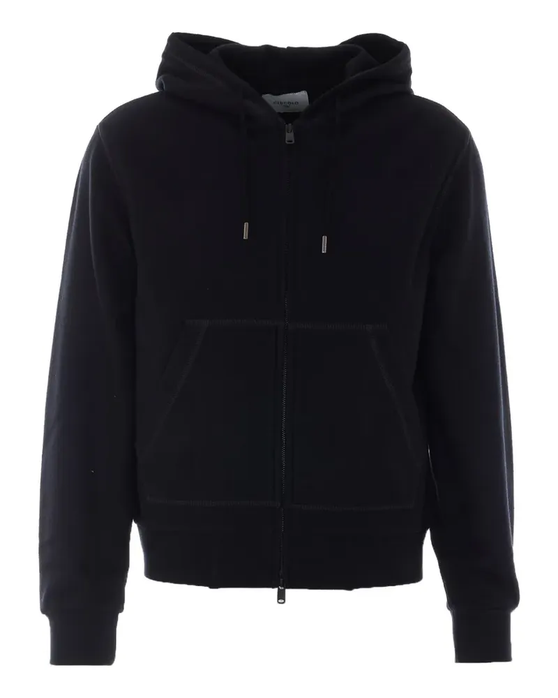 CIRCOLO 1901 zip-up wool hoodie - Schwarz Schwarz