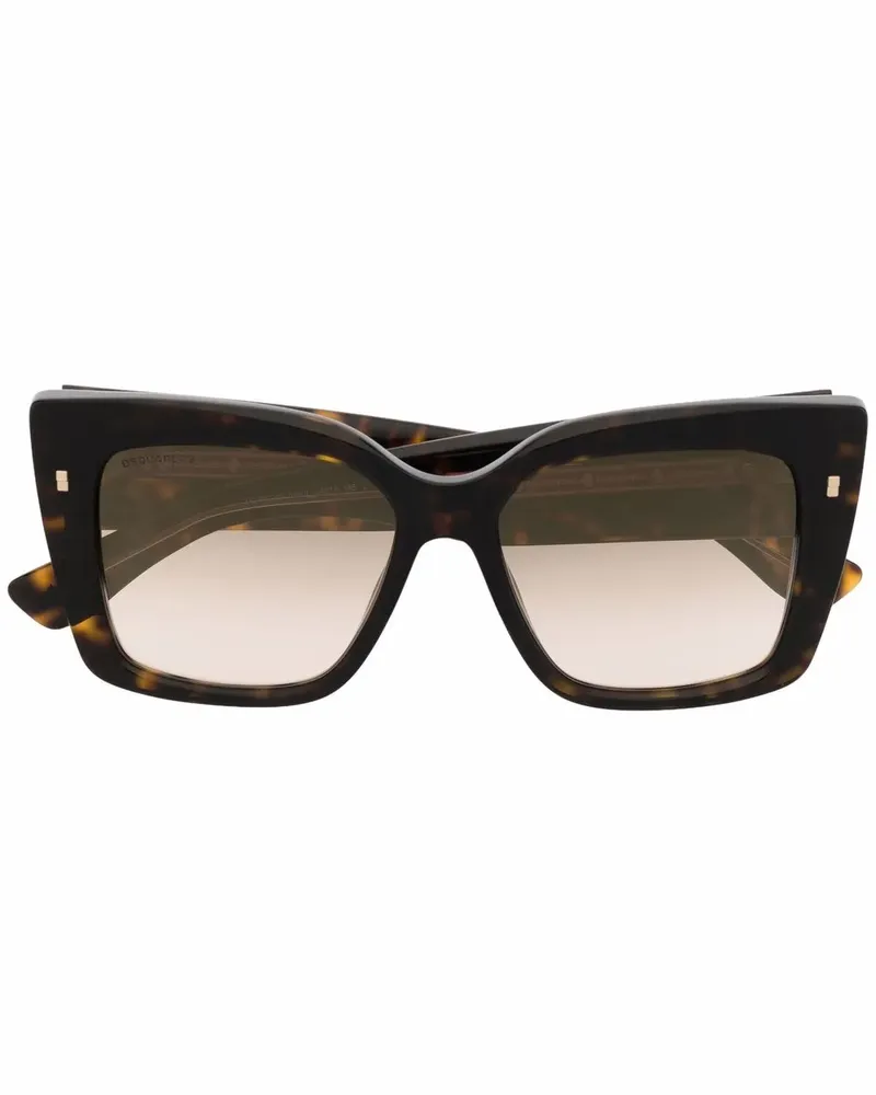 Dsquared2 Sonnenbrille mit eckigem Gestell - Braun Braun