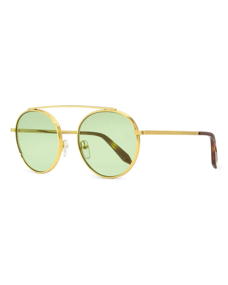 Victoria Beckham Sonnenbrille mit rundem Gestell - Gold Gold