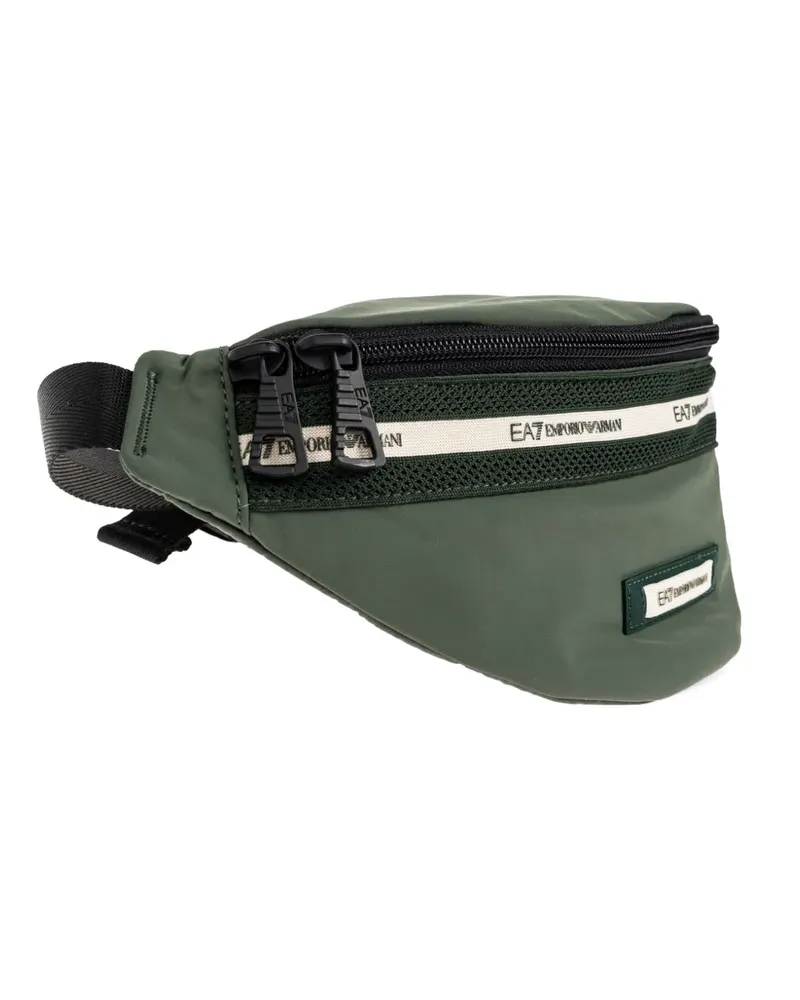 EA7 Gürteltasche mit Logo-Patch - Grün Grün