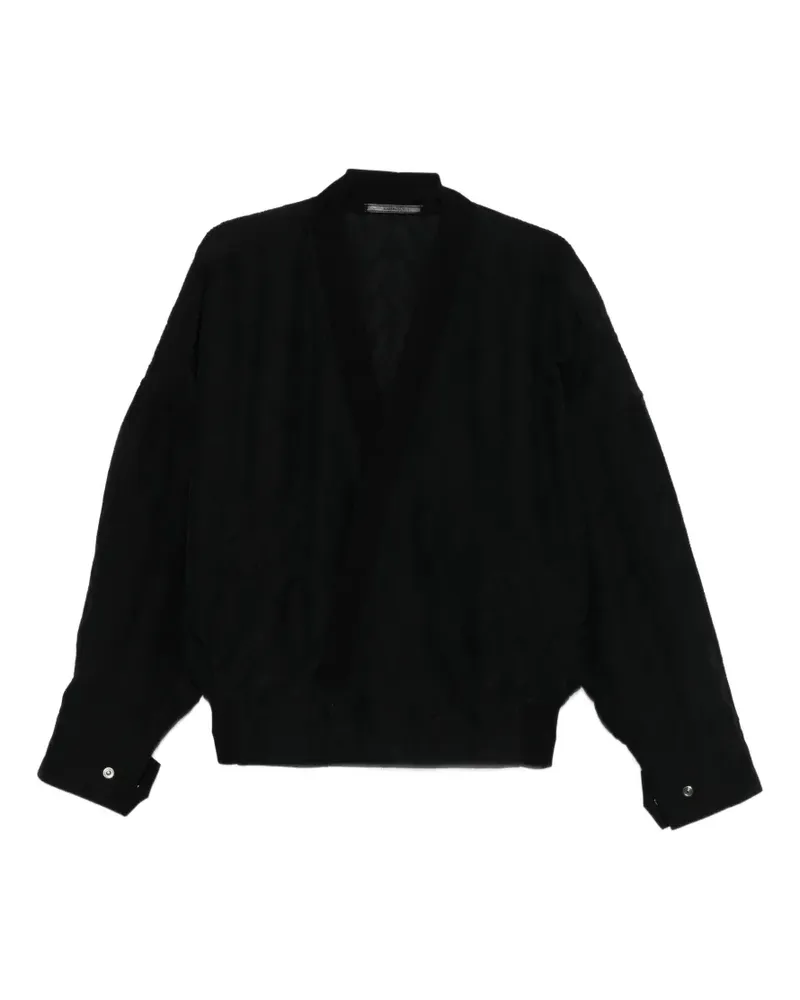 Giorgio Armani Bomberjacke mit geometrischer Struktur - Schwarz Schwarz