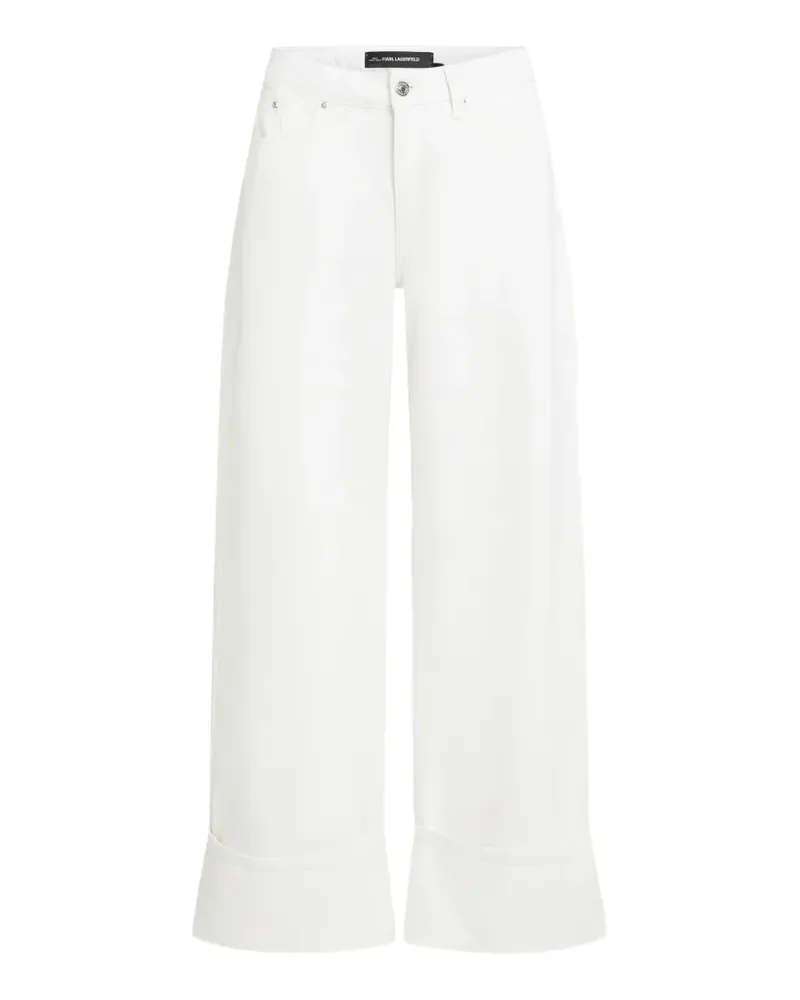 Karl Lagerfeld Jeans mit Gürtelschlaufe - Weiß Weiß