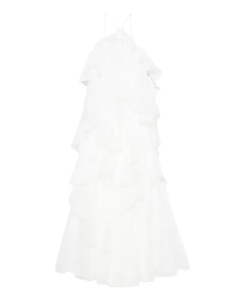 Aje. Pandorea layered ruffled maxi dress - Weiß Weiß