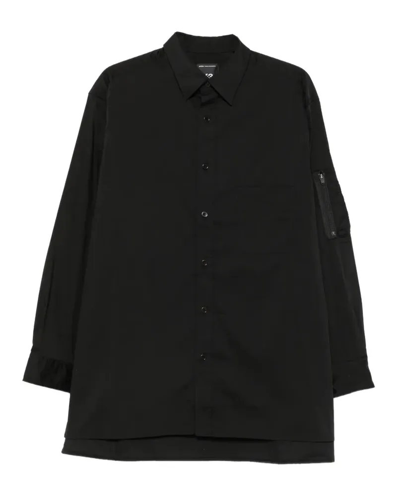 Y-3 Hemd mit geknöpfter Tasche - Schwarz Schwarz