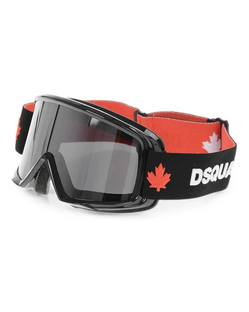 Dsquared2 logo-strap ski goggles - Schwarz Schwarz