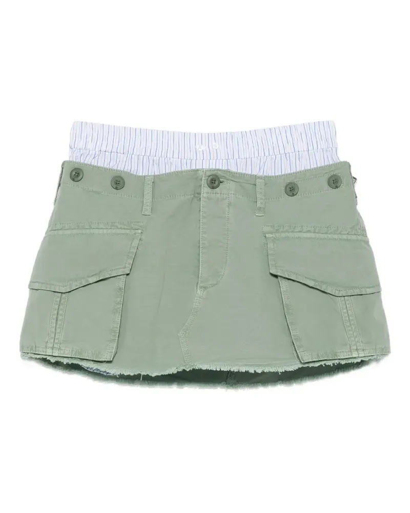 Alexander Wang cargo raw-cut skirt - Grün Grün