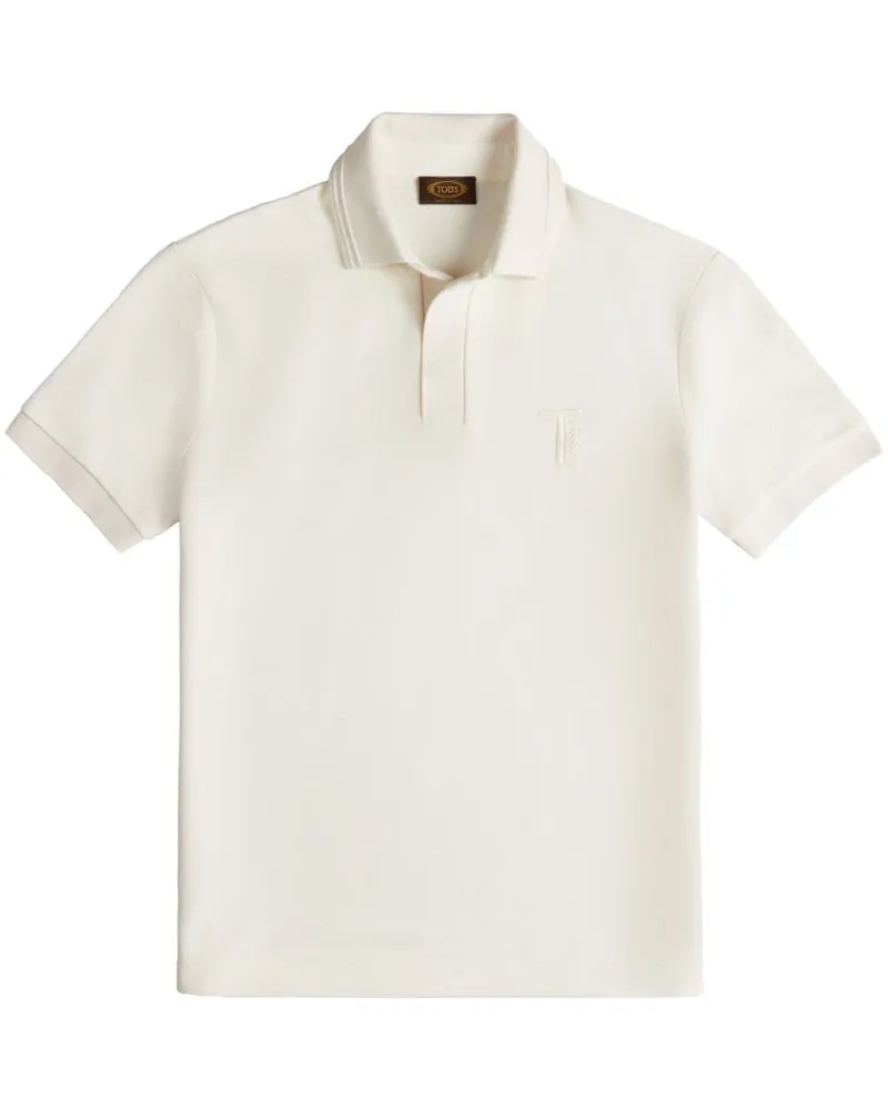 TOD'S Poloshirt mit Logo-Stickerei - Weiß Weiß
