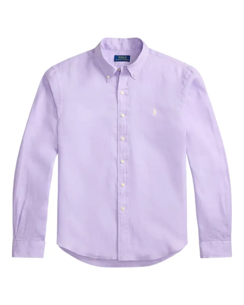 Ralph Lauren Hemd mit Pony-Stickerei - Violett Violett