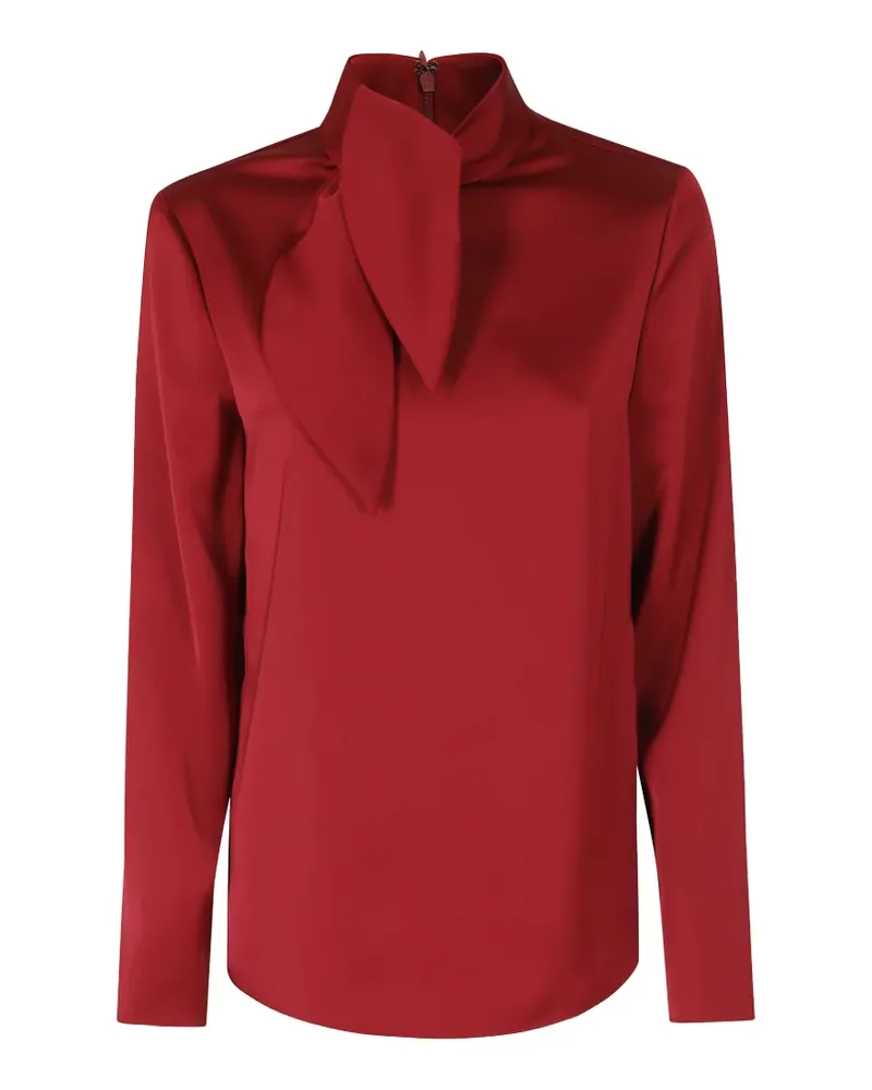 Emporio Armani bow-detail high-neck blouse - Rot Rot