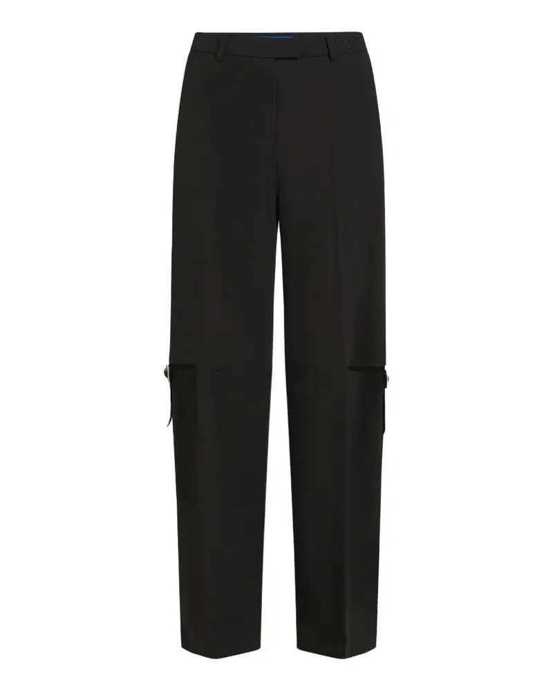 Karl Lagerfeld buckle-fastening cut-out trousers - Schwarz Schwarz