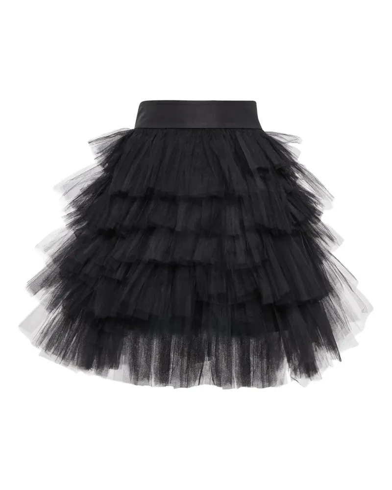 Oscar de la Renta ruffled tiered mini skirt - Schwarz Schwarz