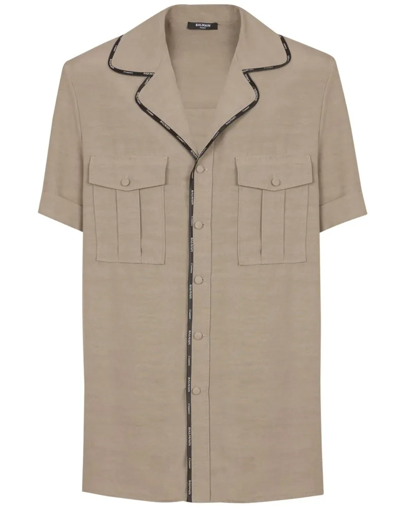 Balmain Hemd mit Kontrastdetail - Nude Nude
