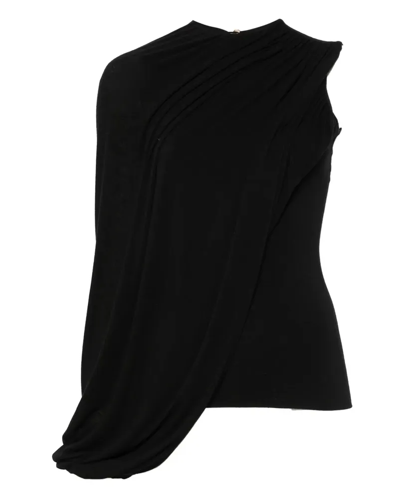 MANURÍ Lillies Bluse aus Kaschmir - Schwarz Schwarz
