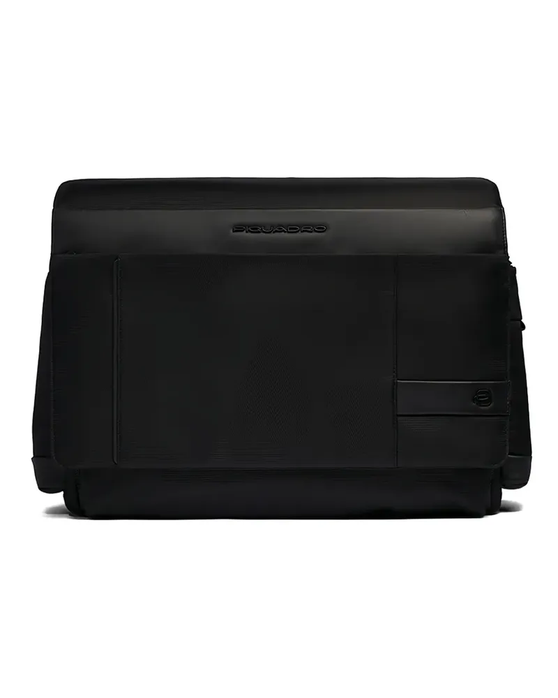 Piquadro logo-embossed messenger bag - Schwarz Schwarz