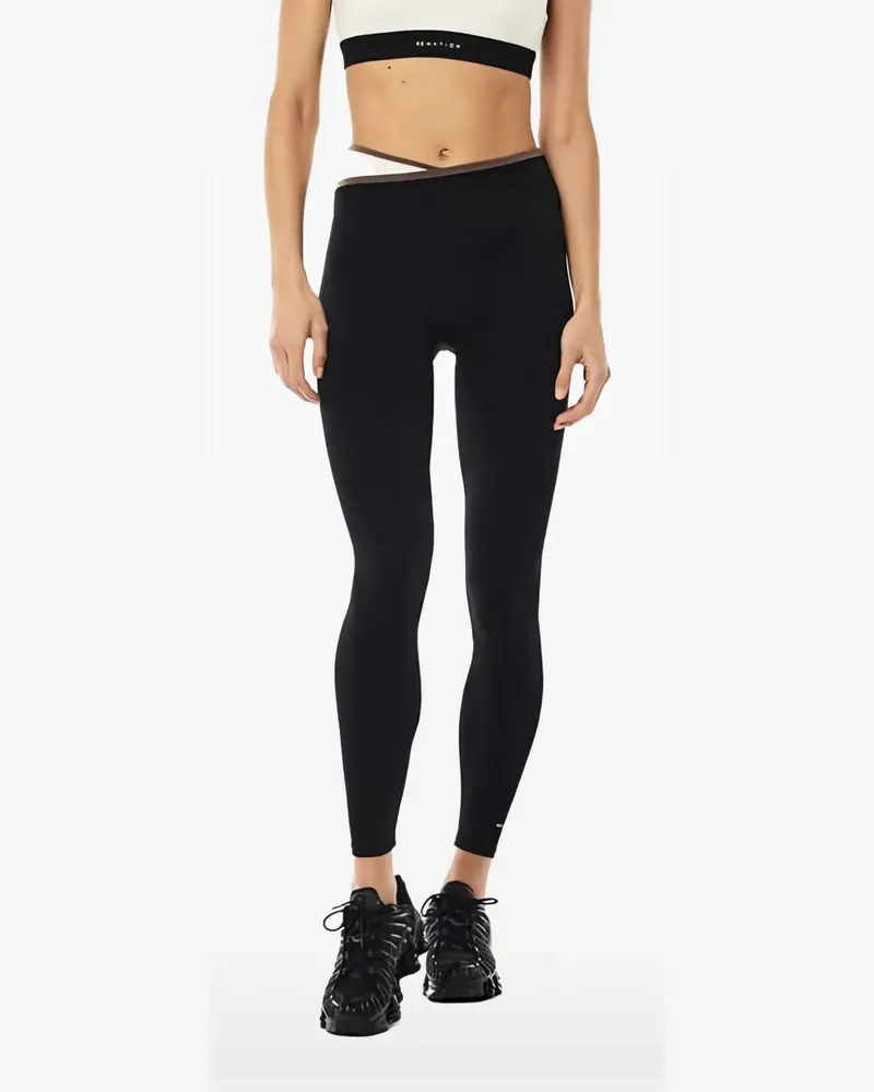 P.E. NATION Status Leggings mit Logo - Schwarz Schwarz