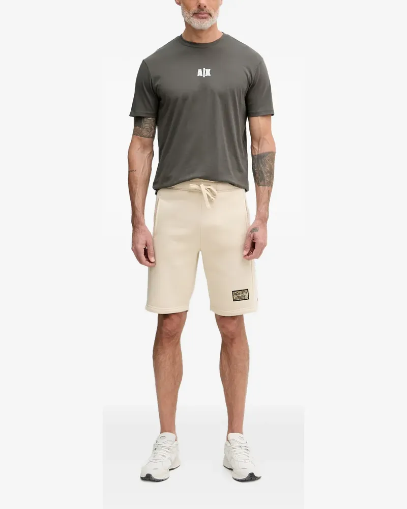 Armani Exchange Kurzärmeliges T-Shirt mit Logo-Print - Grau Grau