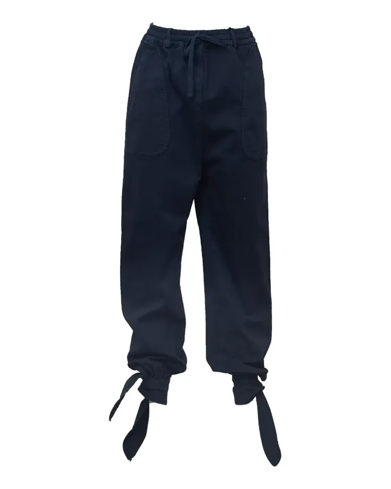 N° 21 tie-fastening drawstring cargo pants - Blau Blau