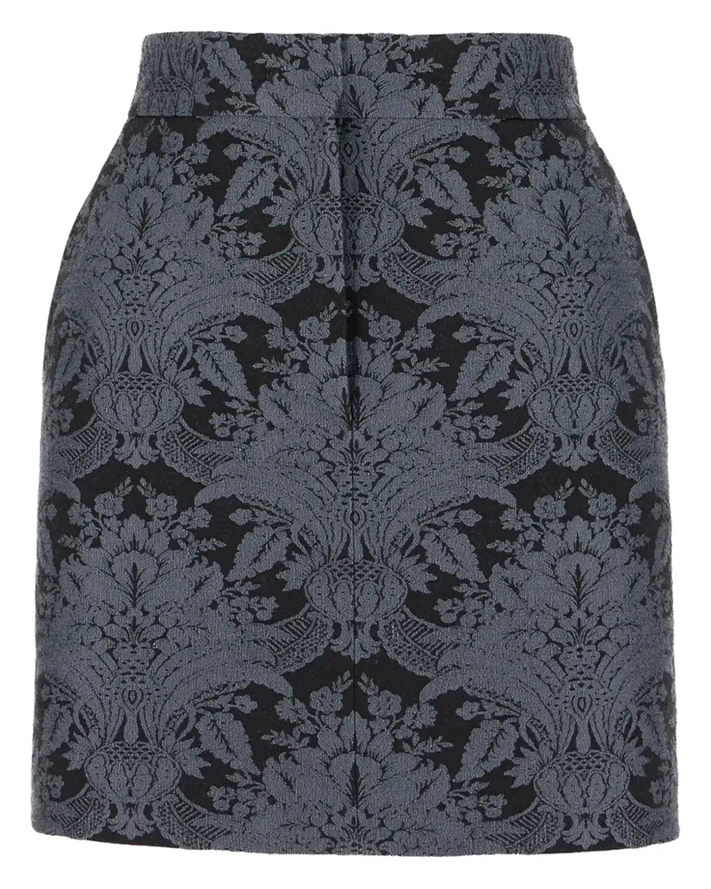 Max Mara Minirock mit Jacquardmuster - Blau Blau
