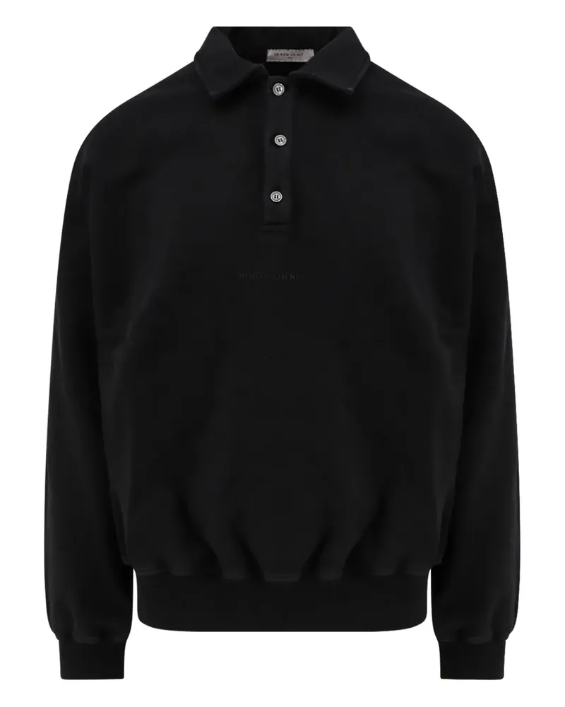IH NOM UH NIT Langärmeliges Poloshirt - Schwarz Schwarz