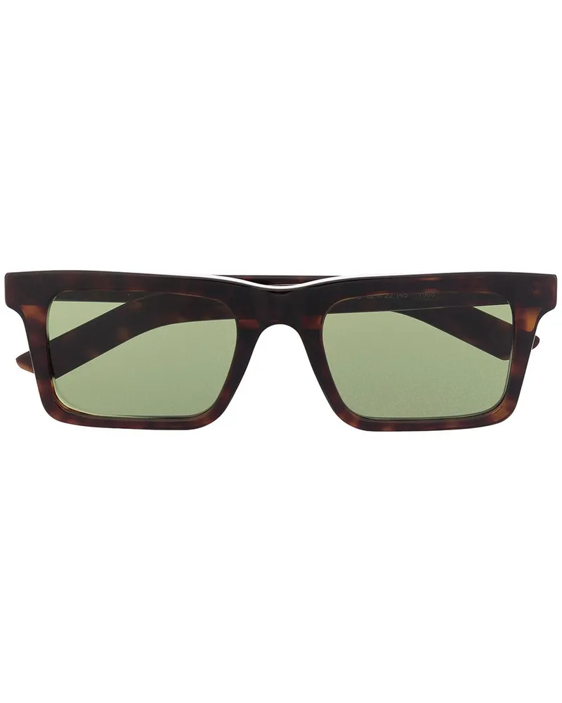 RETROSUPERFUTURE Eckige Sonnenbrille in Schildpattoptik - Braun Braun