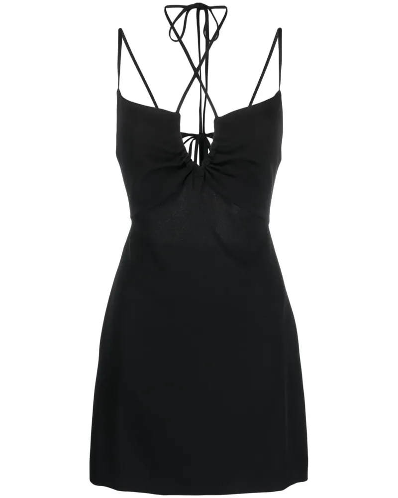 P.A.R.O.S.H. Minikleid mit Riemen - Schwarz Schwarz