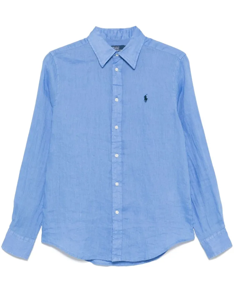 Ralph Lauren Hemd aus Leinen - Blau Blau