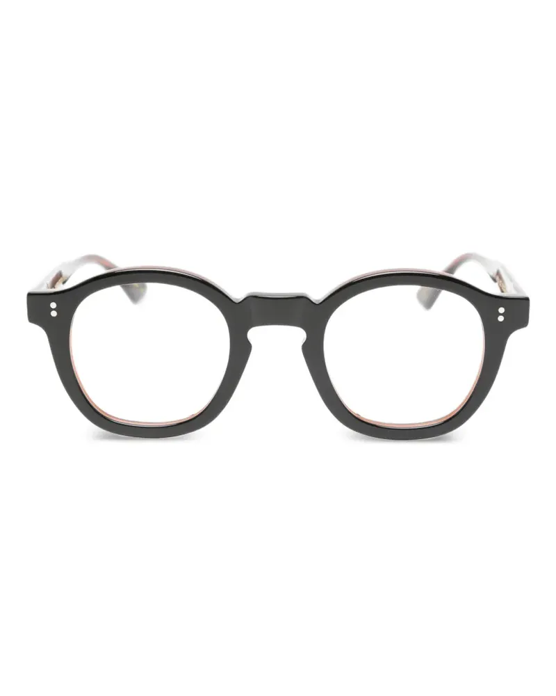 Lesca Mose Brille mit rundem Gestell - Schwarz Schwarz