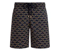 Badeshorts mit elastischem Bund - Blau