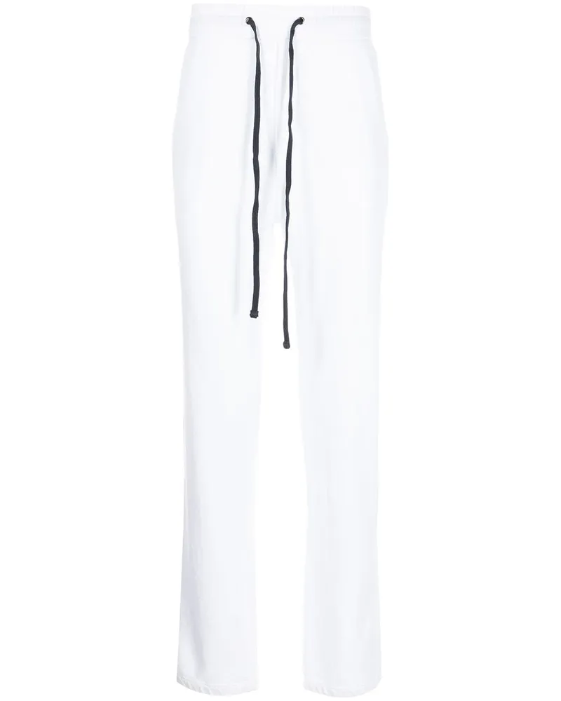 James Perse Gerade Fleece-Jogginghose - Weiß Weiß