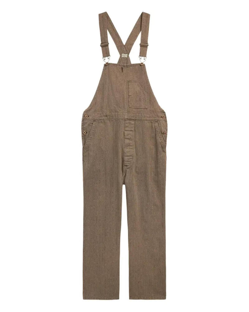 Ralph Lauren Latzhose mit Fischgrätenmuster - Grau Grau