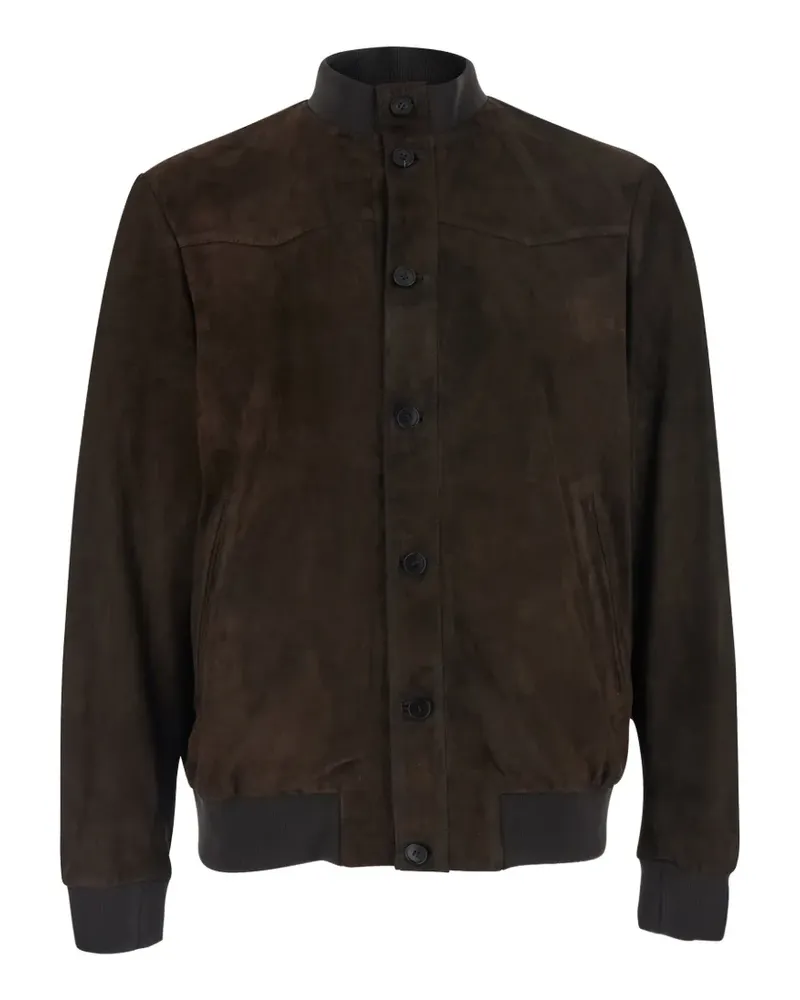 Low Brand suede bomber jacket - Braun Braun