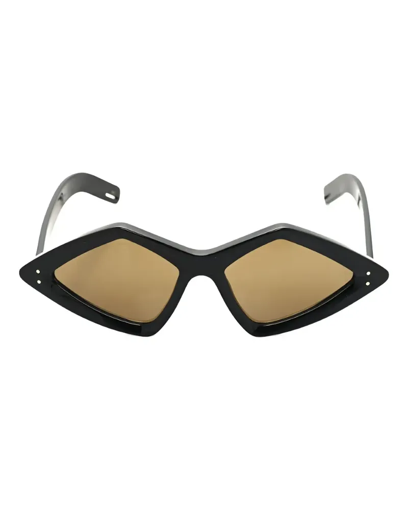 Gucci GG0496S geometrische Sonnenbrille - Schwarz Schwarz