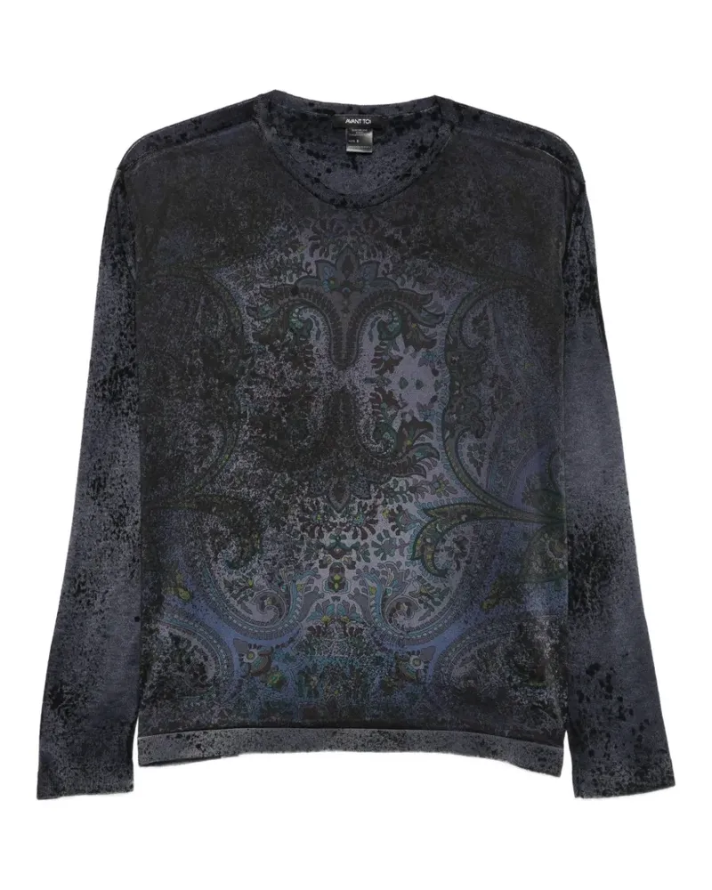 Avant Toi Pullover mit Paisley-Print - Blau Blau