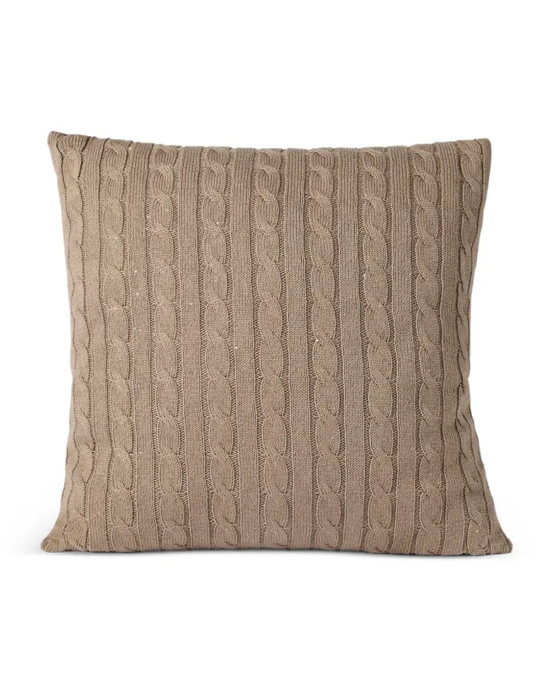Brunello Cucinelli Kissen mit Zopfmuster - Braun Braun