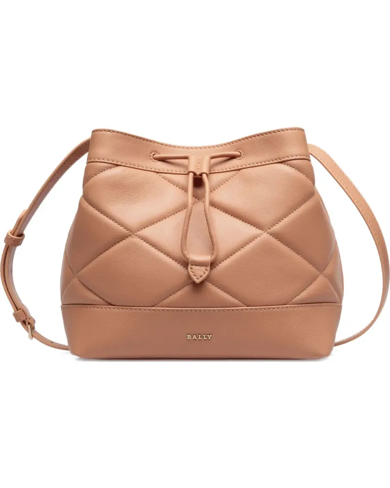 Bally Gesteppte Beuteltasche mit Kordelzug - Nude Nude
