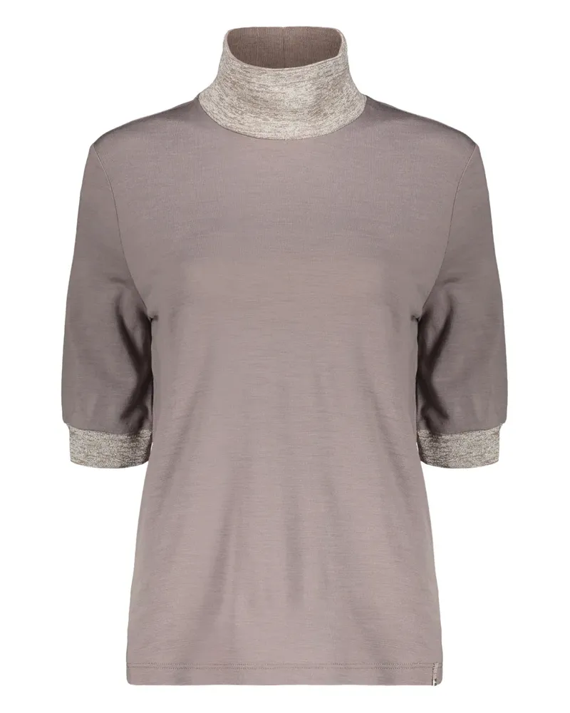 Herno short-sleeve mock-neck top - Braun Braun