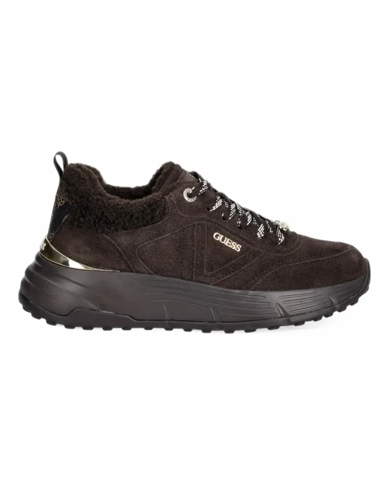 Guess Facter Sneakers mit Faux-Shearling-Besatz - Braun Braun