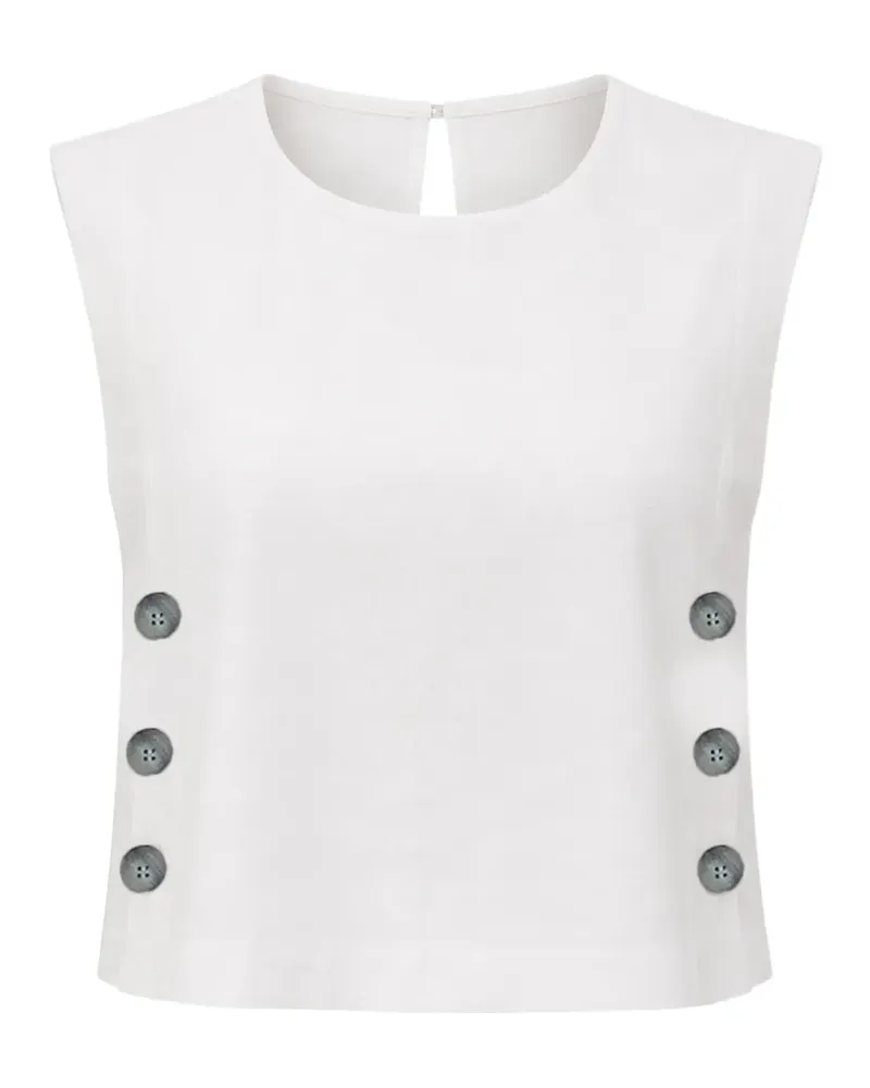 MARELLA button-detail sleeveless blouse - Weiß Weiß