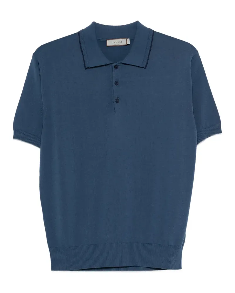 Canali short-sleeve polo shirt - Blau Blau