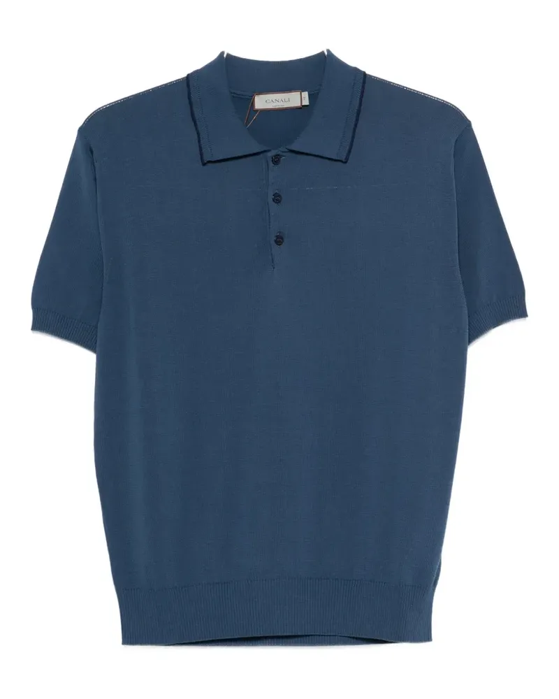 Canali short-sleeve polo shirt - Blau Blau