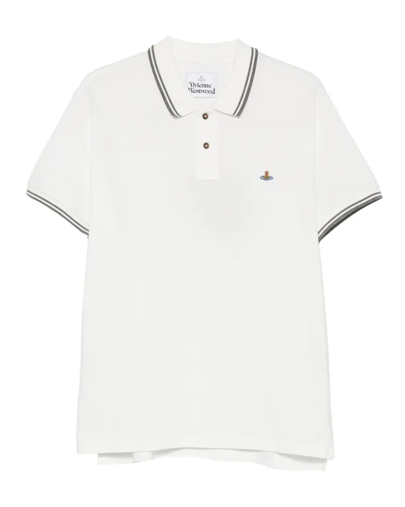 Vivienne Westwood Classic embroidered-detail cotton polo shirt - Weiß Weiß