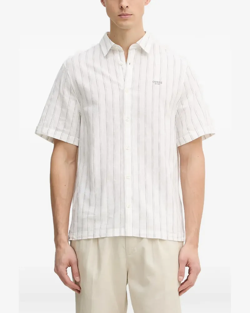 Guess striped short-sleeve shirt - Weiß Weiß
