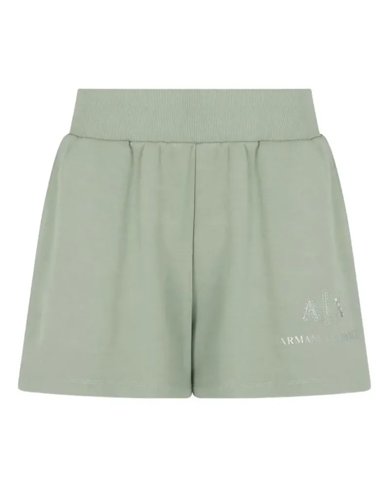 Armani Exchange Shorts mit Logo-Stickerei - Grün Grün