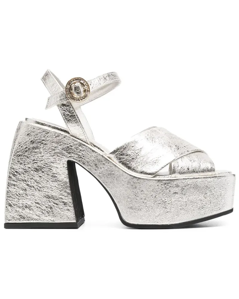 NODALETO Metallische Bulla Sandalen 120mm - Metallic Metallic