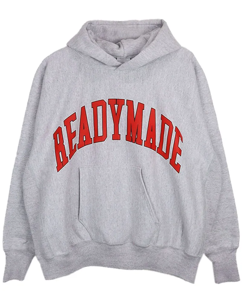 READYMADE Hoodie mit Logo-Print - Grau Grau