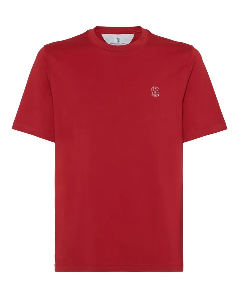 Brunello Cucinelli Klassisches T-Shirt - Rot Rot